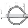 Ringsplit (pæreformet)(m/sikkerhedslukning), Stift Ø11.5mm x 46mm