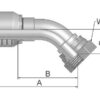 Parker BSP 60° Preskobling 3/8'' x 3/8'' - 19TPI Hun 135° Omløber (o-ring)