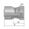 Parker BSP Preskobling 3/8'' x 3/8'' - 19TPI Hun Lige Omløber (flat face)