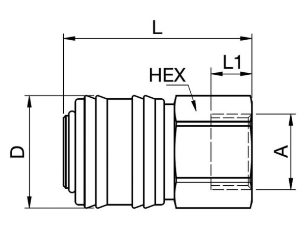 Coupler Female BSPP - 1/2''