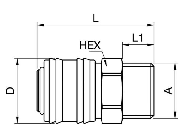 Coupler Male BSPP - 1/2''