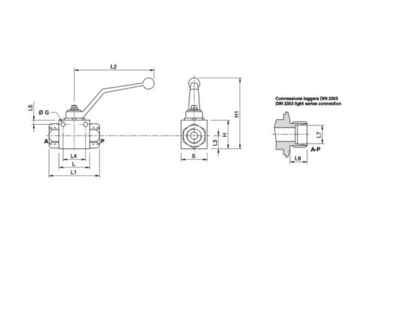 32241_pic10 MARCHESINI 2-drogowy zawór kulowy odcinający M14 x 1.50 Millimeter (25 L/min Flowhastighed) Rør 8L