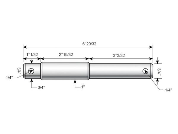 Topstangsbolt dobbelt 19 - 25 - 19mm Kat.1/2 (Ø19/25mm)