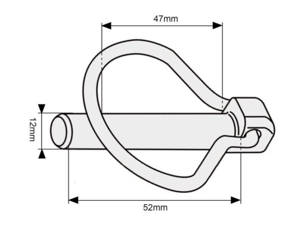 33013_pic11 Ringsplit (pæreformet), Stift Ø12mm x 52mm