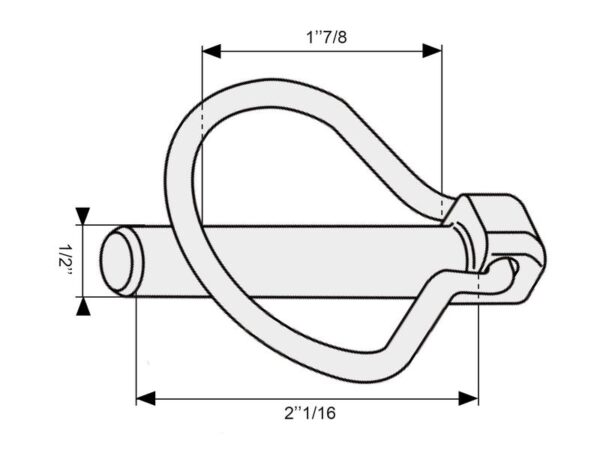 33013_pic12 Ringsplit (pæreformet), Stift Ø12mm x 52mm