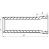 Bøsning Frontlæssetand - Ø38 x 110mm (Konus 1)