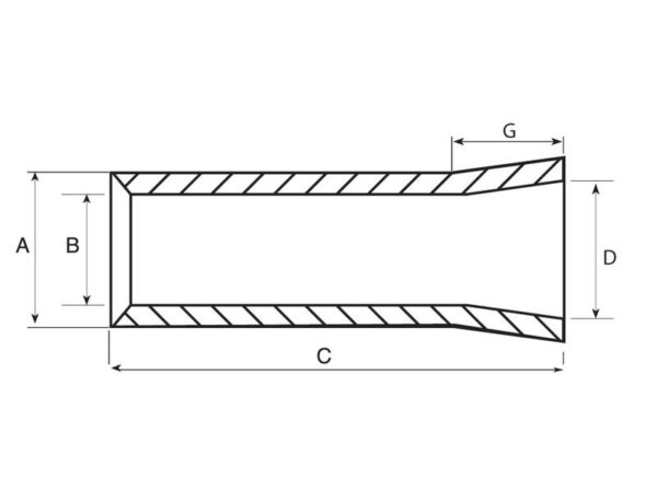 Bøsning Frontlæssetand - Ø38 x 110mm (Konus 1)