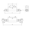 MARCHESINI Overcenterventil dobbelt pilotstyret kit 3/8'' BSP (30 L/min Flowhastighed)