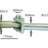 Stabilisator - Kugle Ø19mm - Bolt Ø28mm - Min. længde:430mm - M30 x 3.50