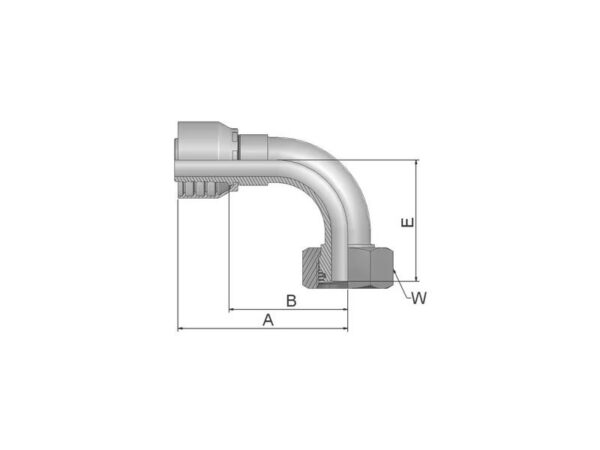 Parker Millimeter 24° Preskobling 5/8'' x M30 x 2.00 (20S) Hun 90° Omløber (o-ring)