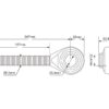 Topstangsende (kugle) - 1-1/8 UNC - Kat.2 (Ø25mm)