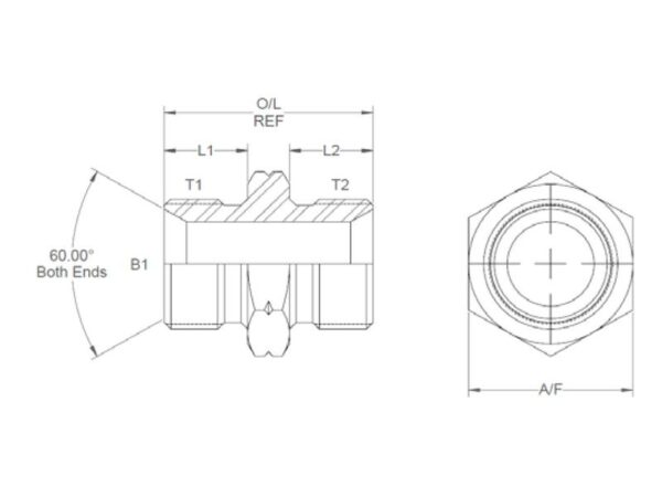 Hydraulikadapter M12 x 1.50 Millimeter Han x M12 x 1.50 Millimeter Han