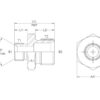 Hydraulikadapter M22 x 1.50 Millimeter Han x 3/4'' BSP Han