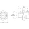 Hydraulikadapter 1/2'' NPTF Han x 3/8'' BSP Han