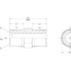 Hydraulikadapter 1/2'' NPTF Han x 1/2'' NPTF Han