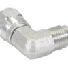 Hydraulikadapter 9/16'' JIC Han x 9/16'' JIC Drejelig hun 90° Kompakt udstødningsbøjning