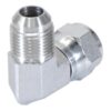 Hydraulikadapter 7/8'' JIC Han x 7/8'' JIC Drejelig hun 90° Kompakt udstødningsbøjning