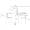 Hydraulisk T-stykke 1-1/16'' JIC Han x 1-1/16'' JIC Drejelig hun x 1-1/16'' JIC Han