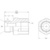 Hydraulikadapter 1/4'' BSP Han x 1/4'' BSP Fast Hun
