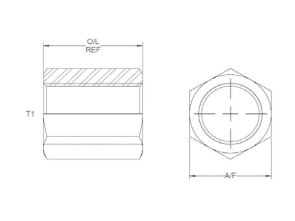 Hydraulikadapter 3/8'' BSP Fast Hun