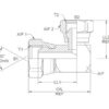 Hydraulikadapter 1/2'' BSP Drejelig hun x 1/2'' BSP Drejelig hun 90° Kompakt udstødningsbøjning