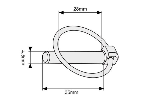 Ringsplit (rund), Stift Ø4.5mm x 35mm