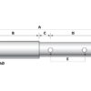 Topstangsbolt dobbelt 19 - 25mm Kat.1/2 (Ø19/25mm)