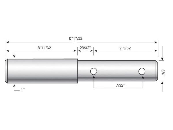 Topstangsbolt dobbelt 19 - 25mm Kat.1/2 (Ø19/25mm)