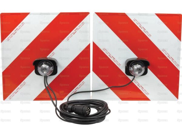 Reflektorpanelsæt 423 x 423 x 0.8mm (m/kabel) (for+bag)