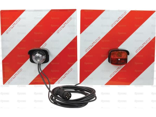 Reflektorpanelsæt 423 x 423 x 0.8mm (m/kabel) (for+bag)