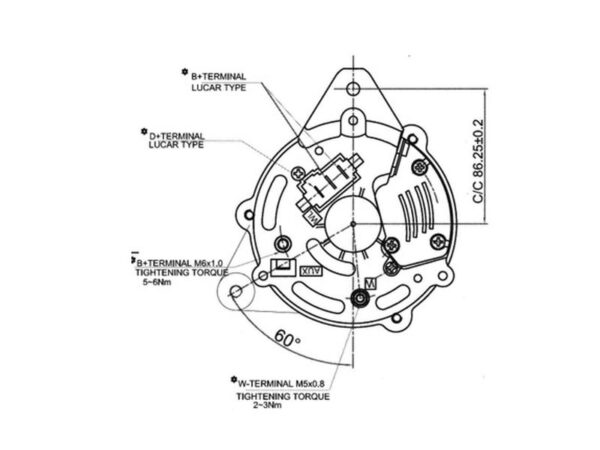 Generator (Sparex) - 12V, 65 A