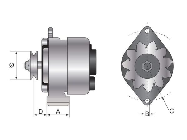 Generator (Mahle) - 14V, 33 A