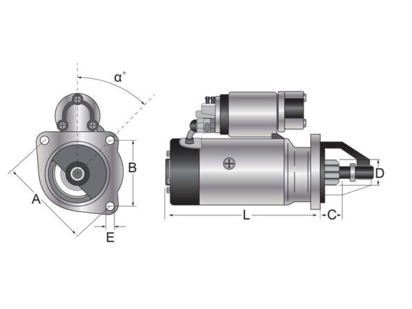 Starter - 12V, 3.1KW (Mahle)