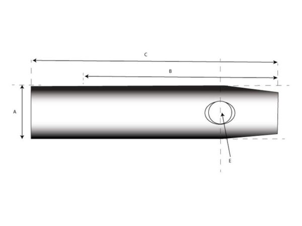 Topstangsbolt universal 22mm Kat. 1 (Ø19mm)