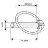 Ringsplit (rund), Stift Ø9mm x 44.5mm