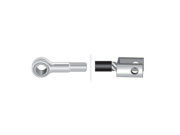 Kabel Bremse - Længde: 1009mm, Udvendig kabellængde mm: 580mm.