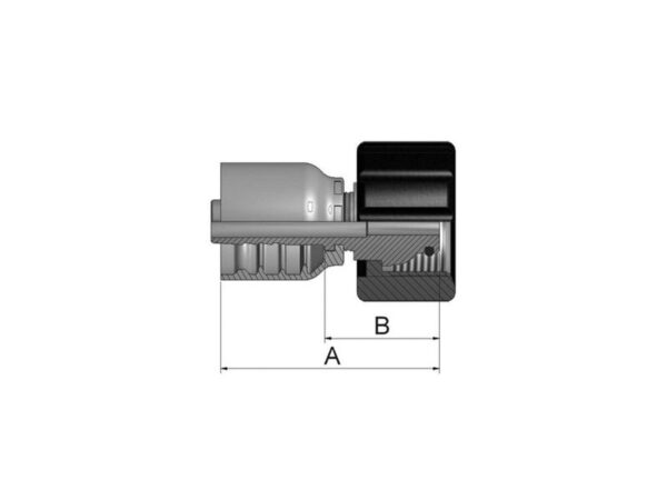 Parker Millimeter (højtryksrenser) 1/2'' x M22 x 1.50 Hun Lige Omløber