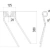 Rivefjeder - Højre - Længde:410mm, Bredde:125mm, Ø9.5mm - Passer til Galfre, Niemeyer Passer til: 600038