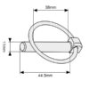 Ringsplit (rund), Stift Ø11mm x 44.5mm
