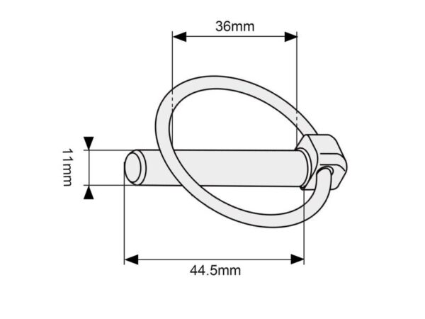 Ringsplit (rund), Stift Ø11mm x 44.5mm