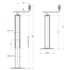 Støtteben 1200Kg