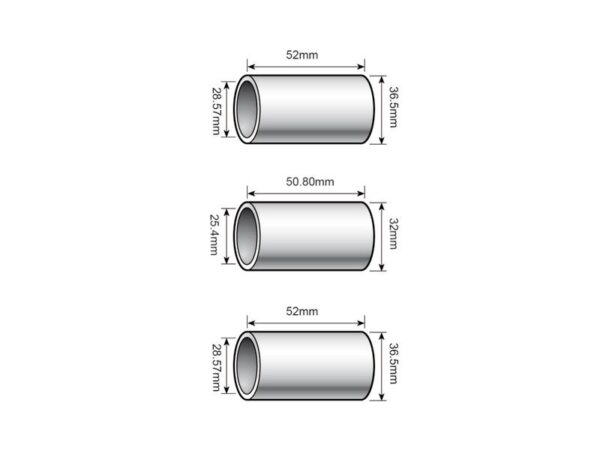 Bøsningssæt (Kat. 3 til 2 (Øøverste 32 til 25mm & nederste 36 til 28mm)) (3 stk. Agripak)