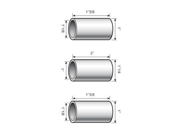 Bøsningssæt (Kat. 3 til 2 (Øøverste 32 til 25mm & nederste 36 til 28mm)) (3 stk. Agripak)