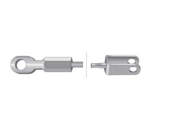 Kabel Bremse - Længde: 1232mm, Udvendig kabellængde mm: 956mm.
