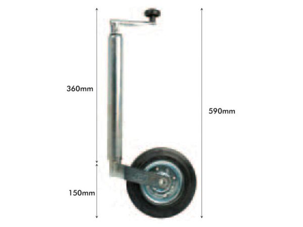 Støttehjul Ø200mm 150kg