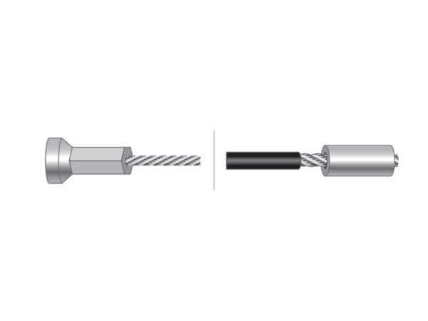 Kabel Håndgas - Længde: 2600mm, Udvendig kabellængde mm: 2400mm.