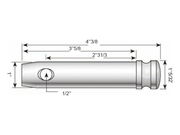 Topstangsbolt 25x75mm Kat. 2 (Ø25mm)