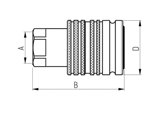 Sparex Lynkobling Hun 1/2'' Krop tommer x 1/2'' BSP Hun