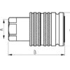 Sparex Lynkobling Hun 1/2'' Krop tommer x 1/2'' BSP Hun