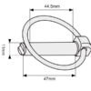 Ringsplit (rund), Stift Ø11mm x 47mm